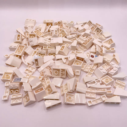 LEGO Medium Slopes, White, Approx. 140g