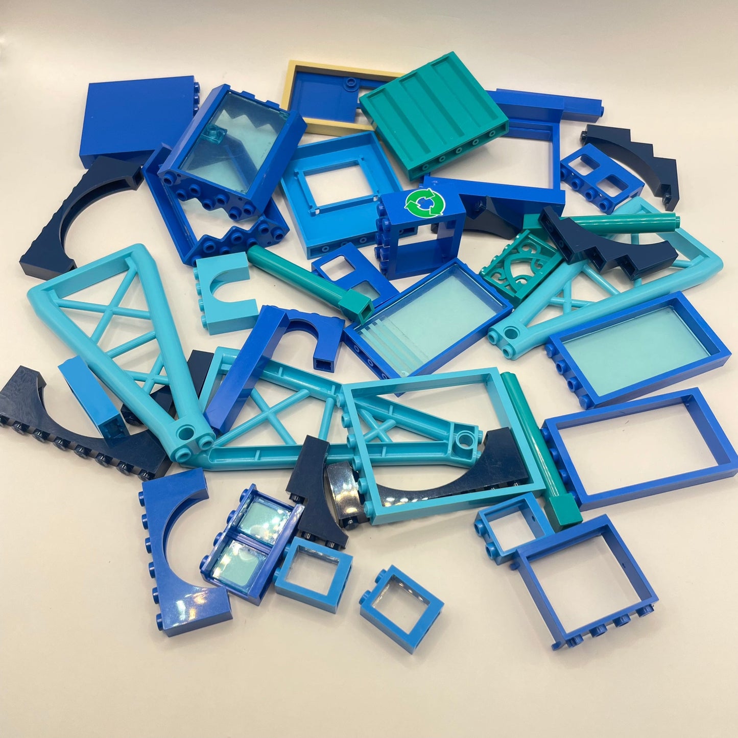 LEGO Building, Mixed Pieces, Blue, Approx. 125g