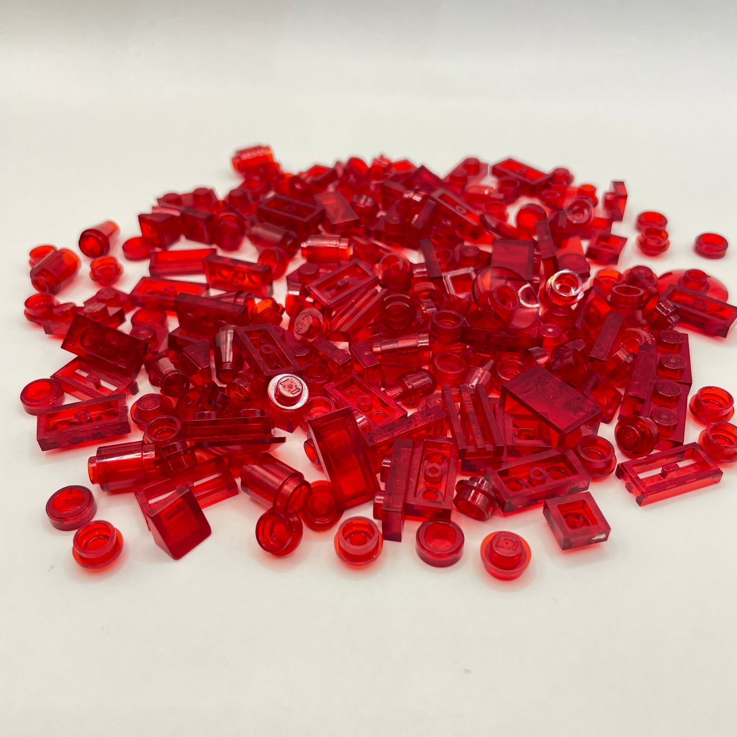 LEGO Transparent Red, Mixed Pieces, Approx. 40g
