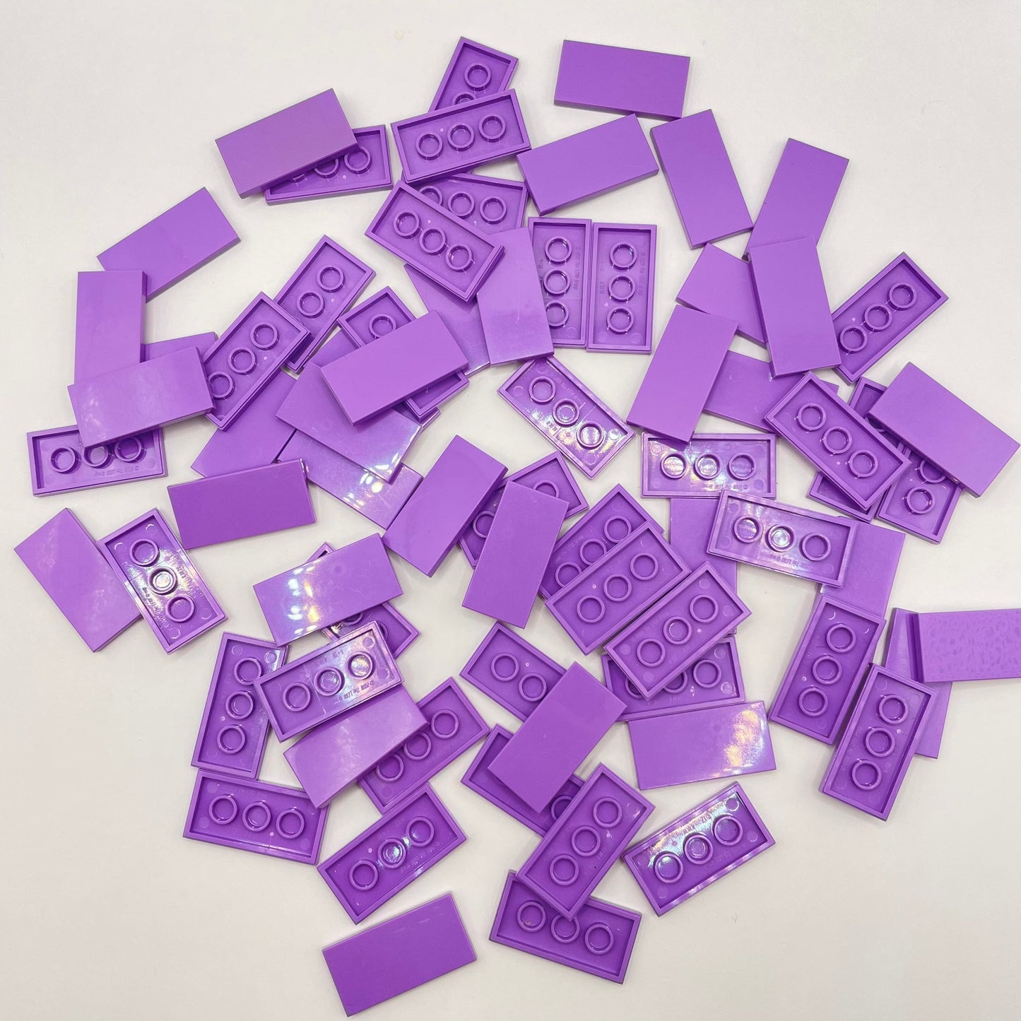 LEGO Tiles 2x4, Medium Lavender, 70 Pieces