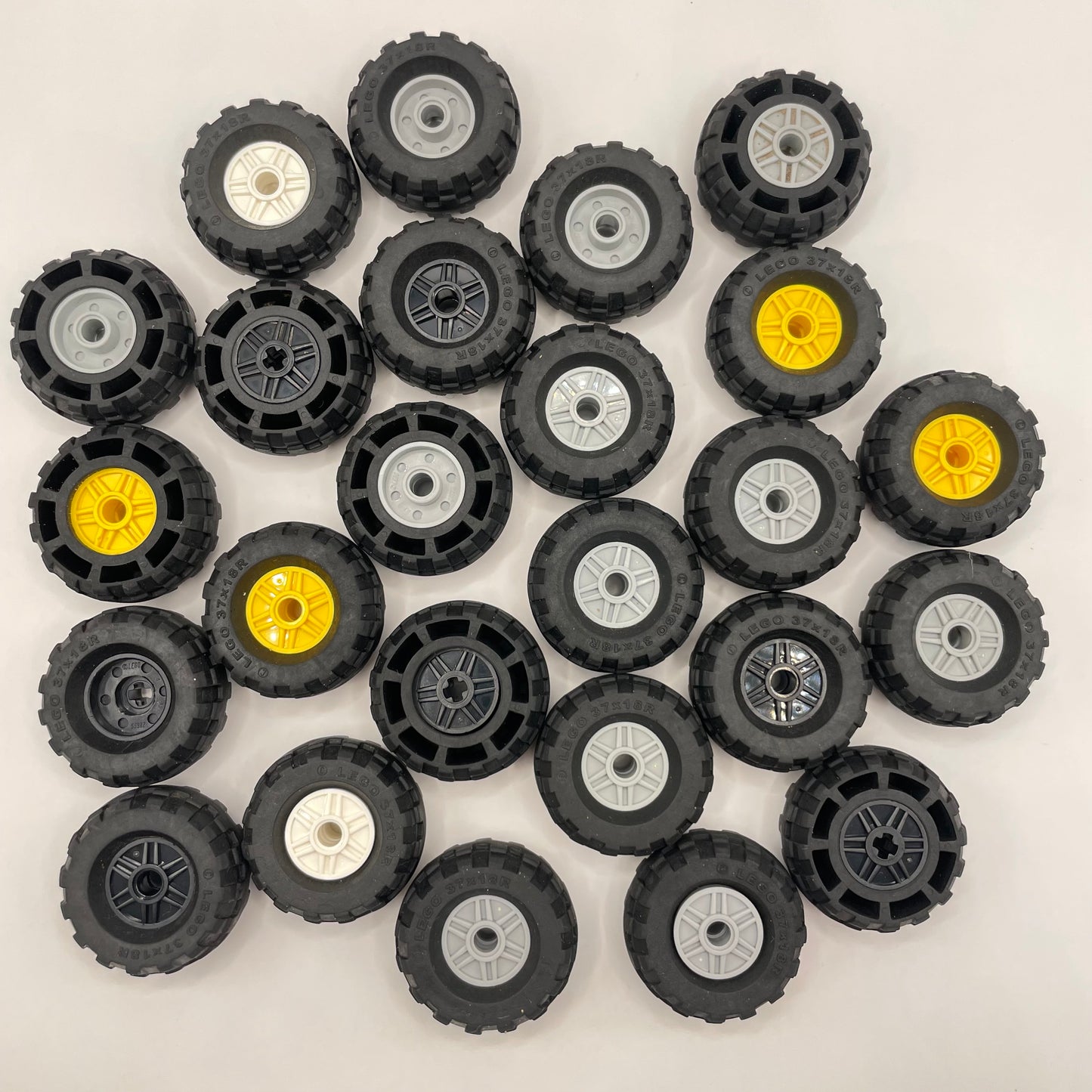 LEGO Wheels, 37x18R, Mixed Colours, Approx. 270g