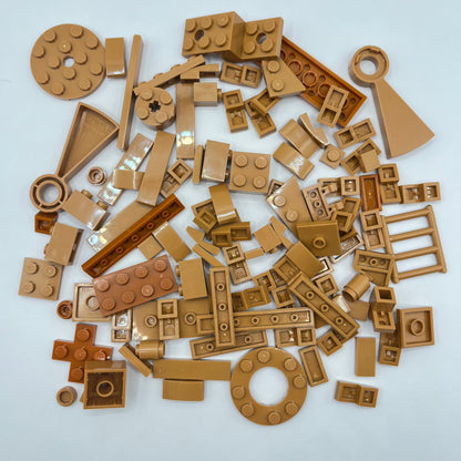 LEGO Dark Orange, Medium Nougat, Mixed Bricks, Approx. 50g
