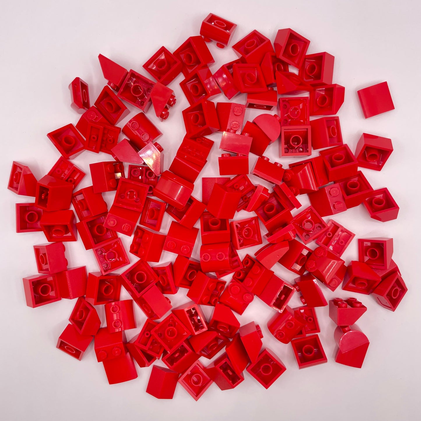 LEGO Red, 2x Wide, Slopes, Approx. 110g