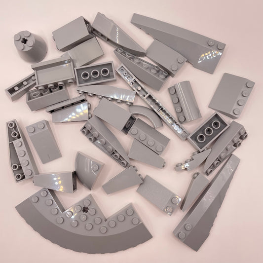 LEGO Slopes, Large, Light Bluish Grey, Approx. 80g