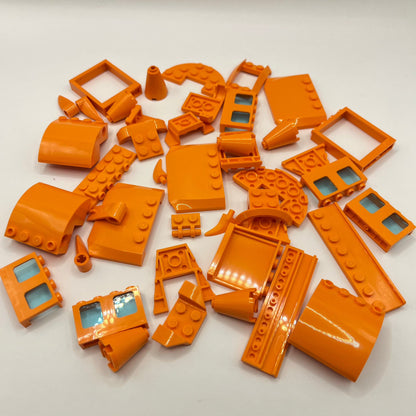 LEGO Orange, Vehicle, Building, Approx. 75g