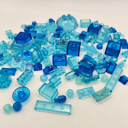 LEGO Mixed Transparent-Blue, Mixed Pieces, Approx. 40g
