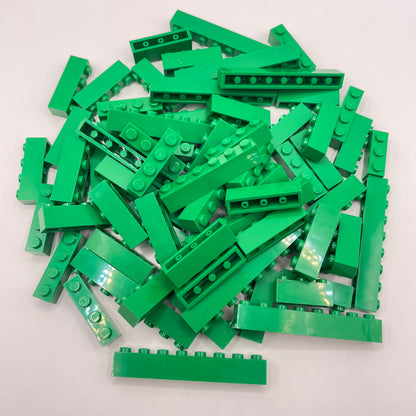 LEGO Bricks, 1x Wide, Green,  Approx. 130g