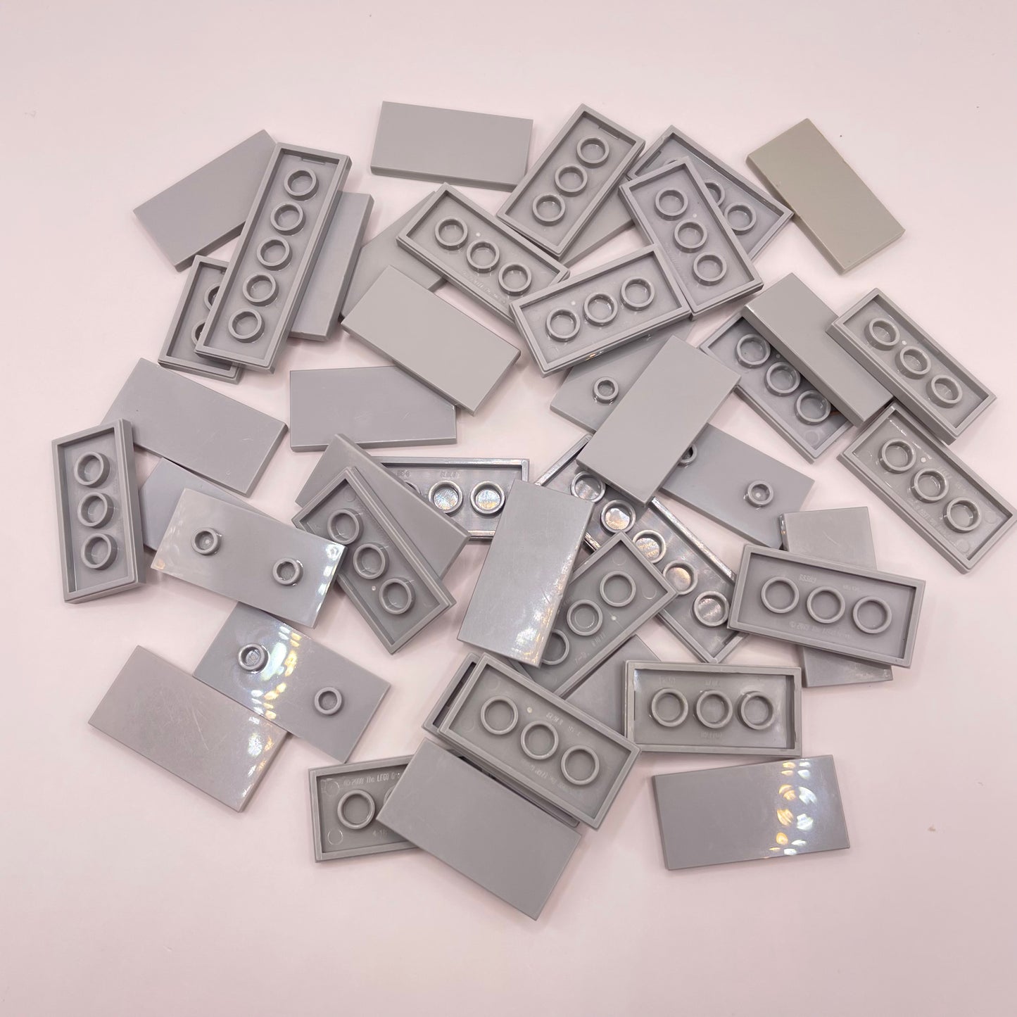 LEGO Tiles 2x4, Light Bluish Grey, Approx. 40g