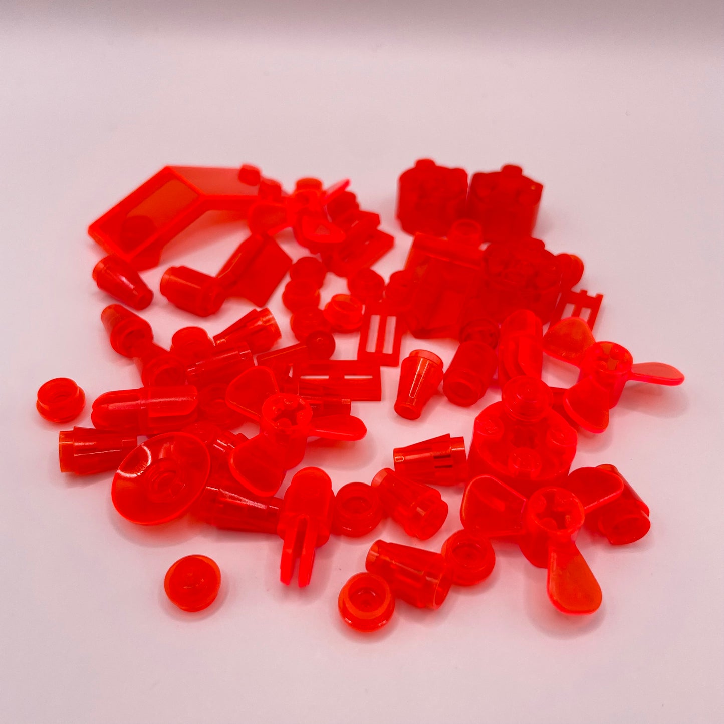 LEGO Transparent Orange, Mixed Pieces, 60 Pieces