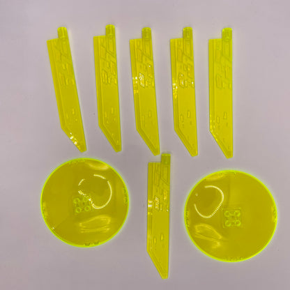 LEGO Transparent Green, Radar Dish/Propellors, 8 Pieces