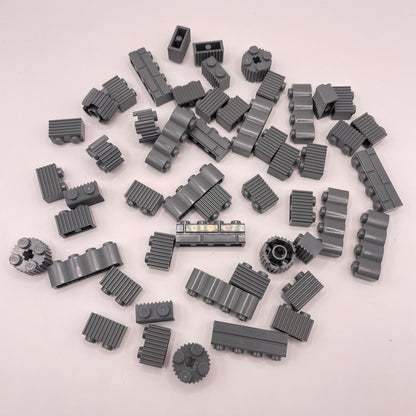 LEGO Textured Bricks, Building, Dark Bluish Grey, 50 Pieces