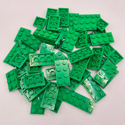 LEGO Plates, 2x Wide, Green, Approx. 50g