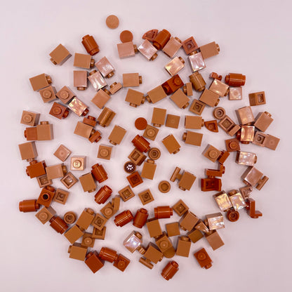 LEGO Greebling,  Nougat, Dark Orange, 120 pieces