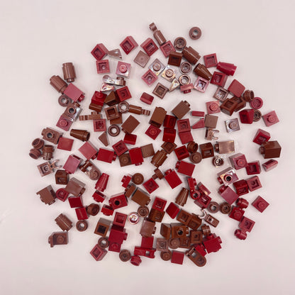 LEGO Greebling, Dark Red, Reddish  Brown, Approx. 35g