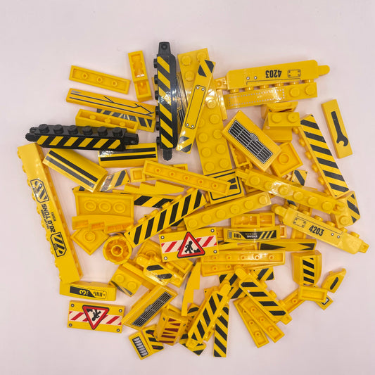 LEGO  Stickers/ Printed Pieces, Construction, Yellow Approx. 85g