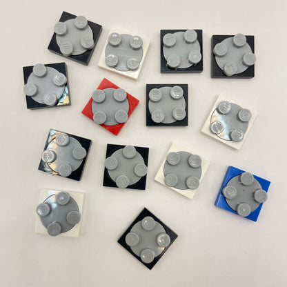 LEGO Plate Small Turntables, Mixed Colours, 14 pieces