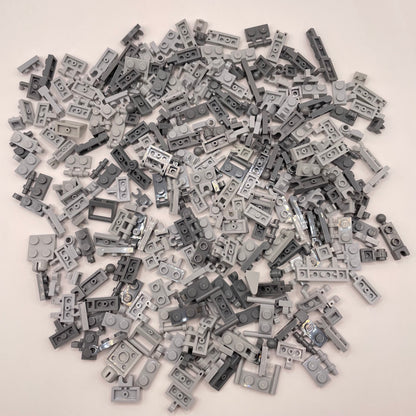 LEGO Clips and Bars, Flexible Connections, Mixed Bluish Grey, Approx. 120g