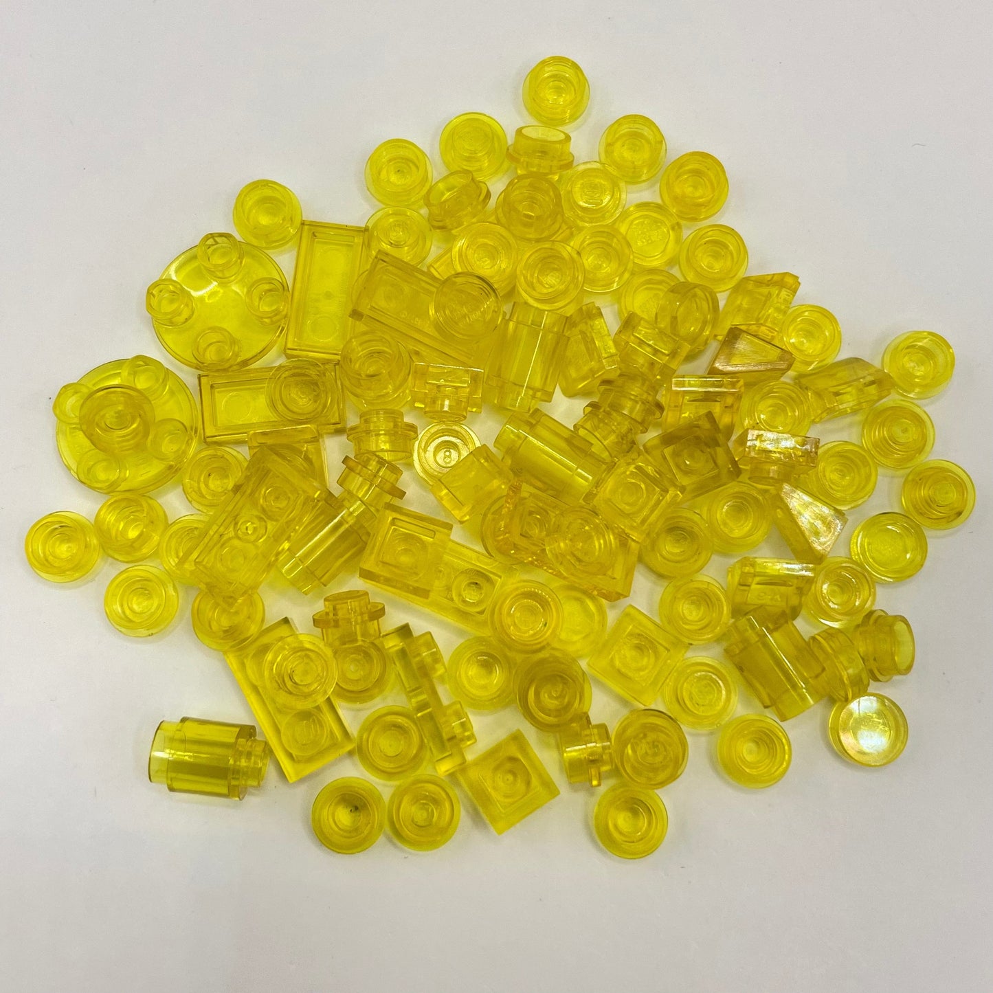 LEGO Transparent Yellow, Mixed Pieces, (100 Pieces)