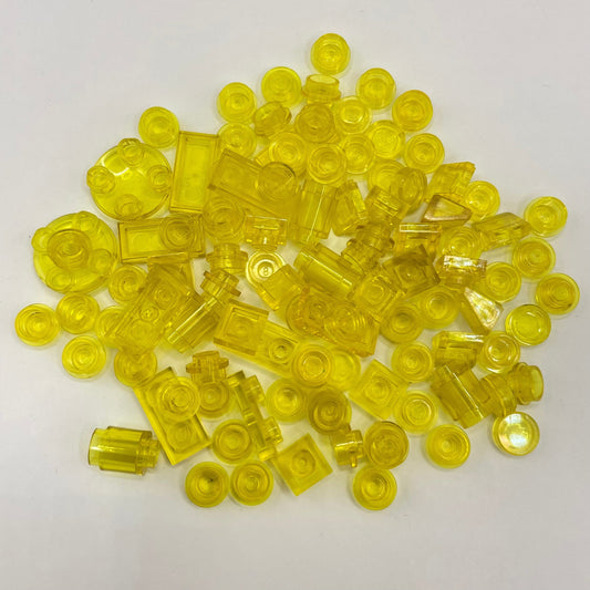 LEGO Transparent Yellow, Mixed Pieces, (100 Pieces)
