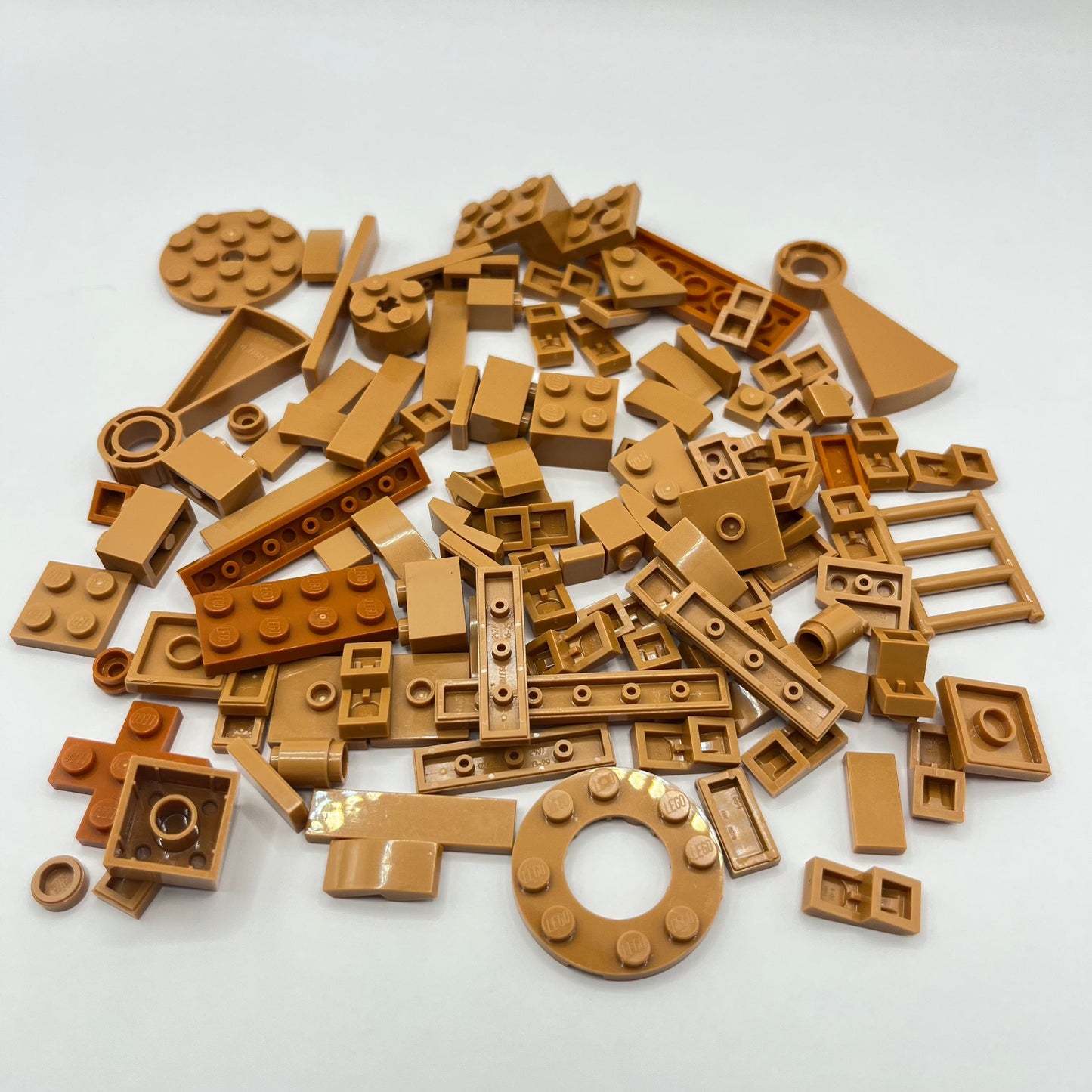 LEGO Dark Orange, Medium Nougat, Mixed Bricks, Approx. 50g