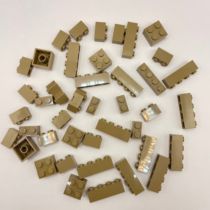 LEGO Bricks, Dark Tan, Approx. 50g