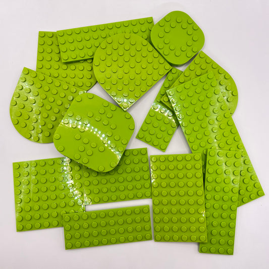 LEGO Medium Plates, Lime, Approx. 100g