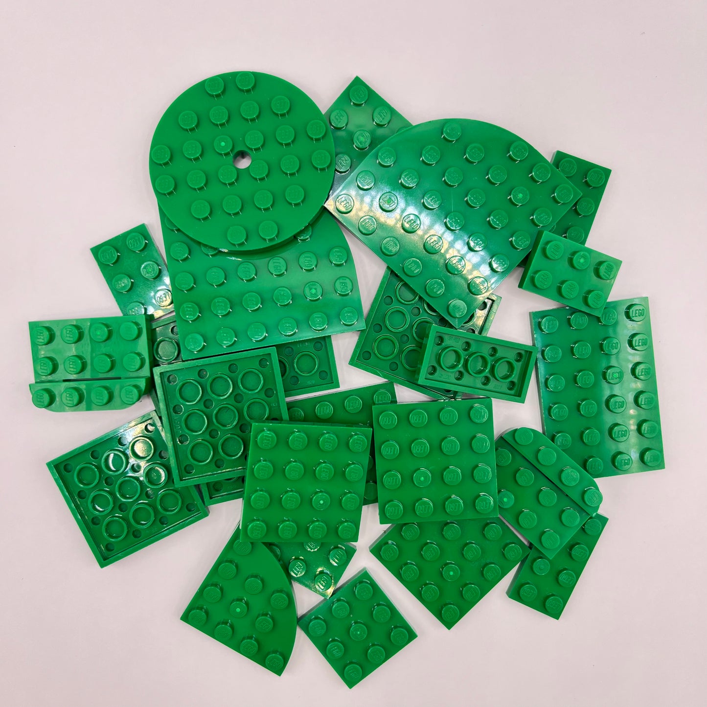LEGO Plates, Green, Approx. 50g