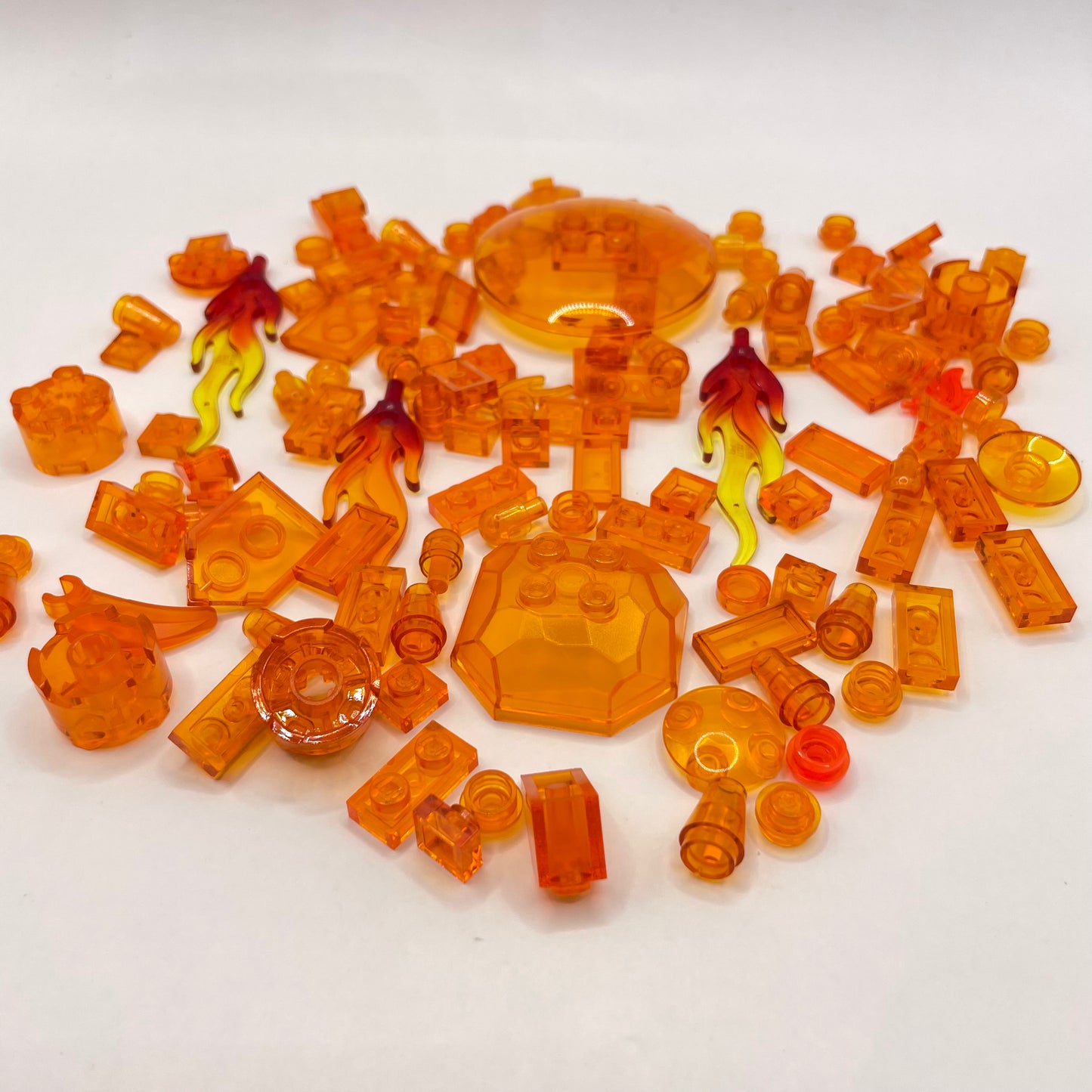 LEGO Transparent Orange, Mixed Pieces, Approx. 40g
