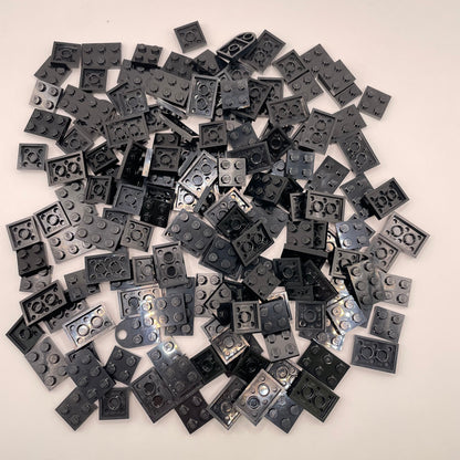 LEGO Small, 2x Plates, Black, Approx. 115g