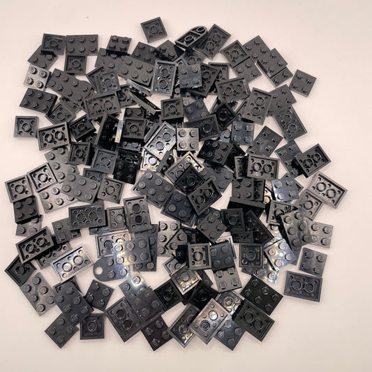 LEGO Small, 2x Plates, Black, Approx. 115g