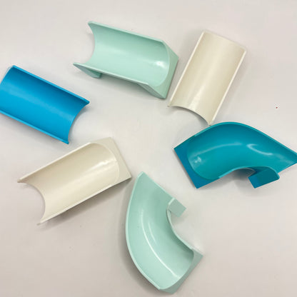 LEGO Slides, Blue and White, 7 Pieces