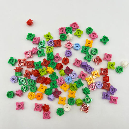 LEGO 1x1 Flowers, Mixed Colours, 100 Pieces, Plant