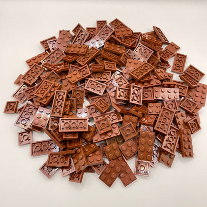LEGO  Plates, Short, Reddish Brown, Approx. 180g