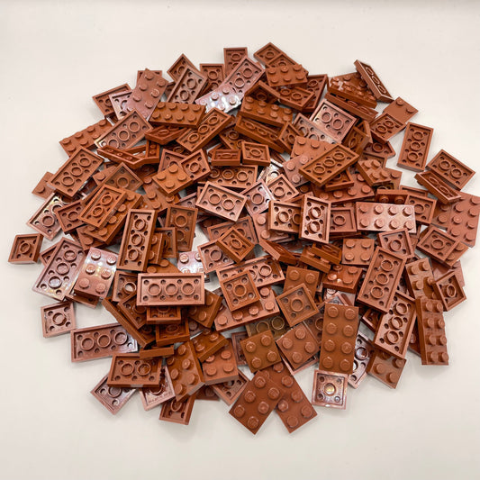 LEGO  Plates, Short, Reddish Brown, Approx. 180g