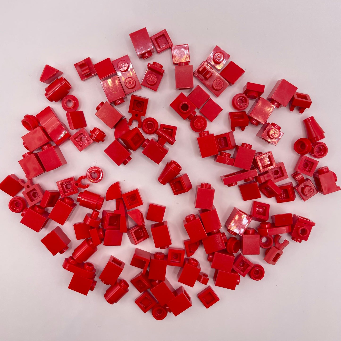 LEGO Greebling, Red, 100 Pieces