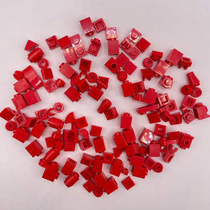 LEGO Greebling, Red, 100 Pieces