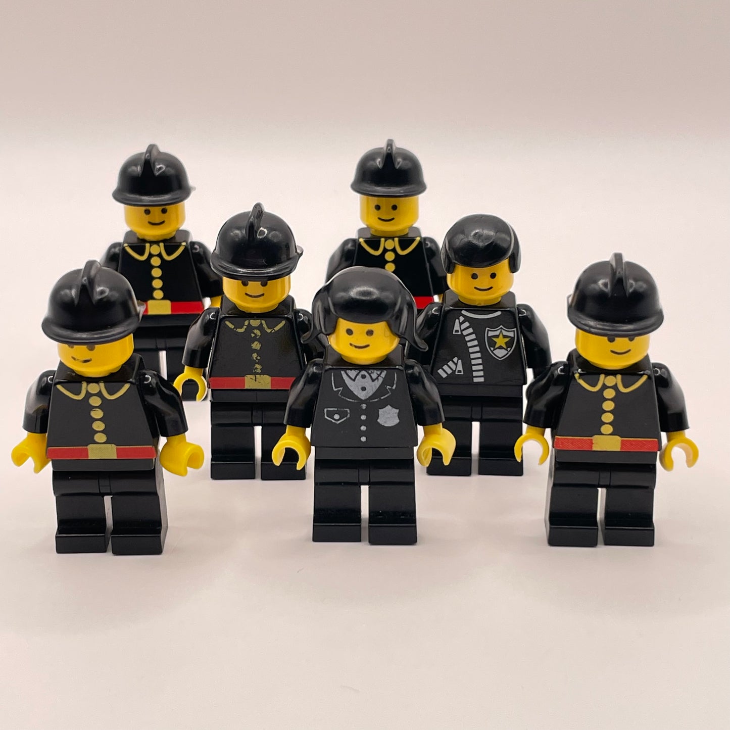 LEGO Vintage City Police / Firefighters, Minifigures, Set of 7