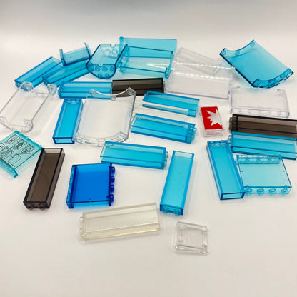 LEGO Transparent Mixed, Panels with Curves, Building (33 Pieces)