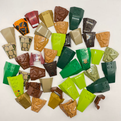 LEGO Vehicle Hulls/Rocks, Earth Tones, Approx. 110g