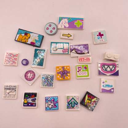 LEGO Prints and Stickers, Friends, Vet, Animals, Mixed Pieces, Mixed Colours, 23,Pieces