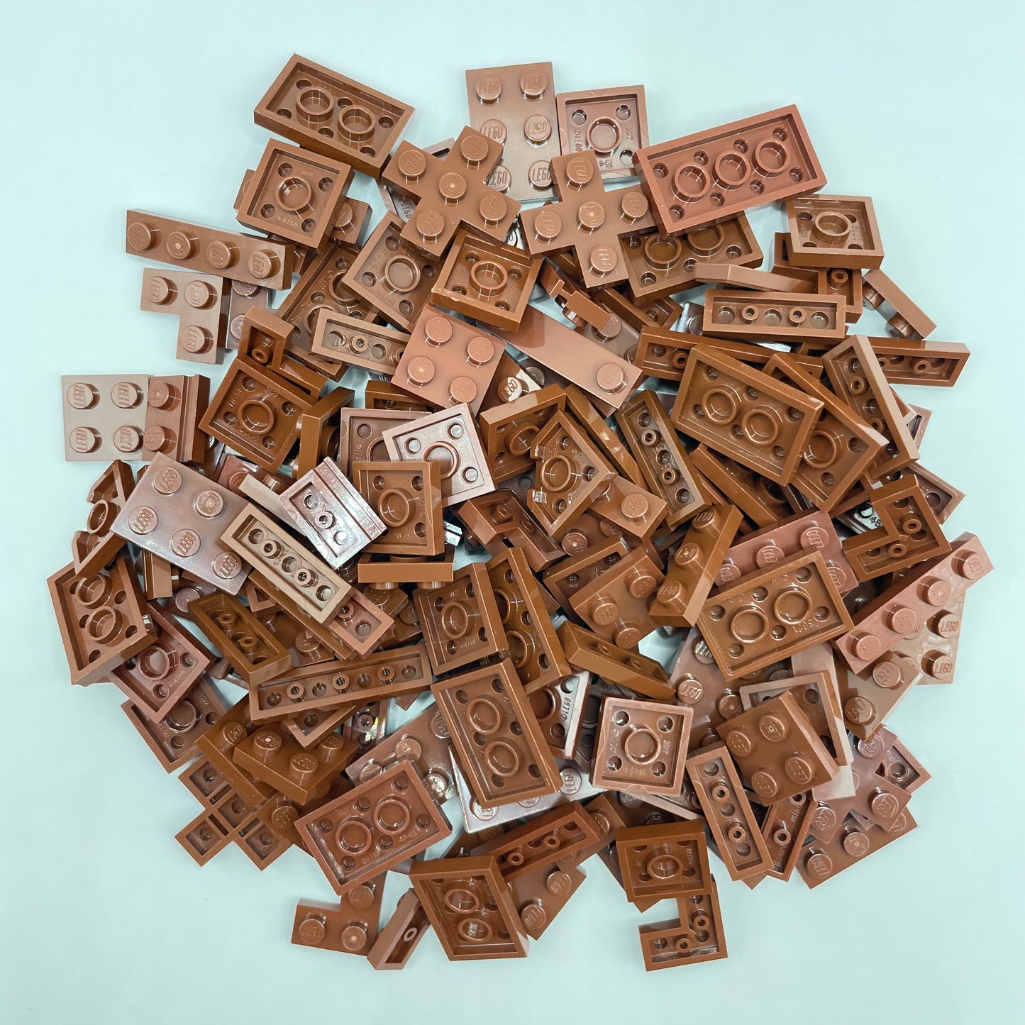 LEGO Small Plates, Reddish Brown, Approx. 85g