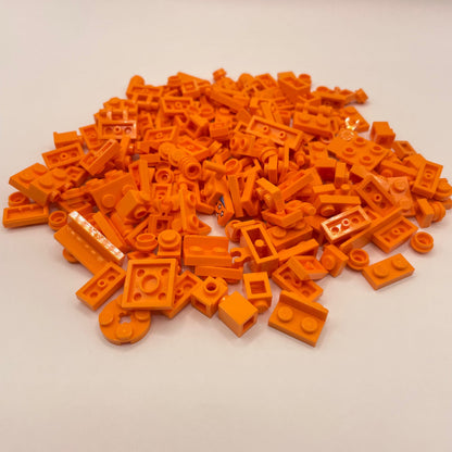 LEGO Small Mixed Pieces, Orange, Greebling, Approx. 65g