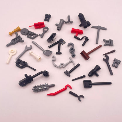 LEGO Mixed Tools, All Different, Minifigure Accessories, 35 Pieces