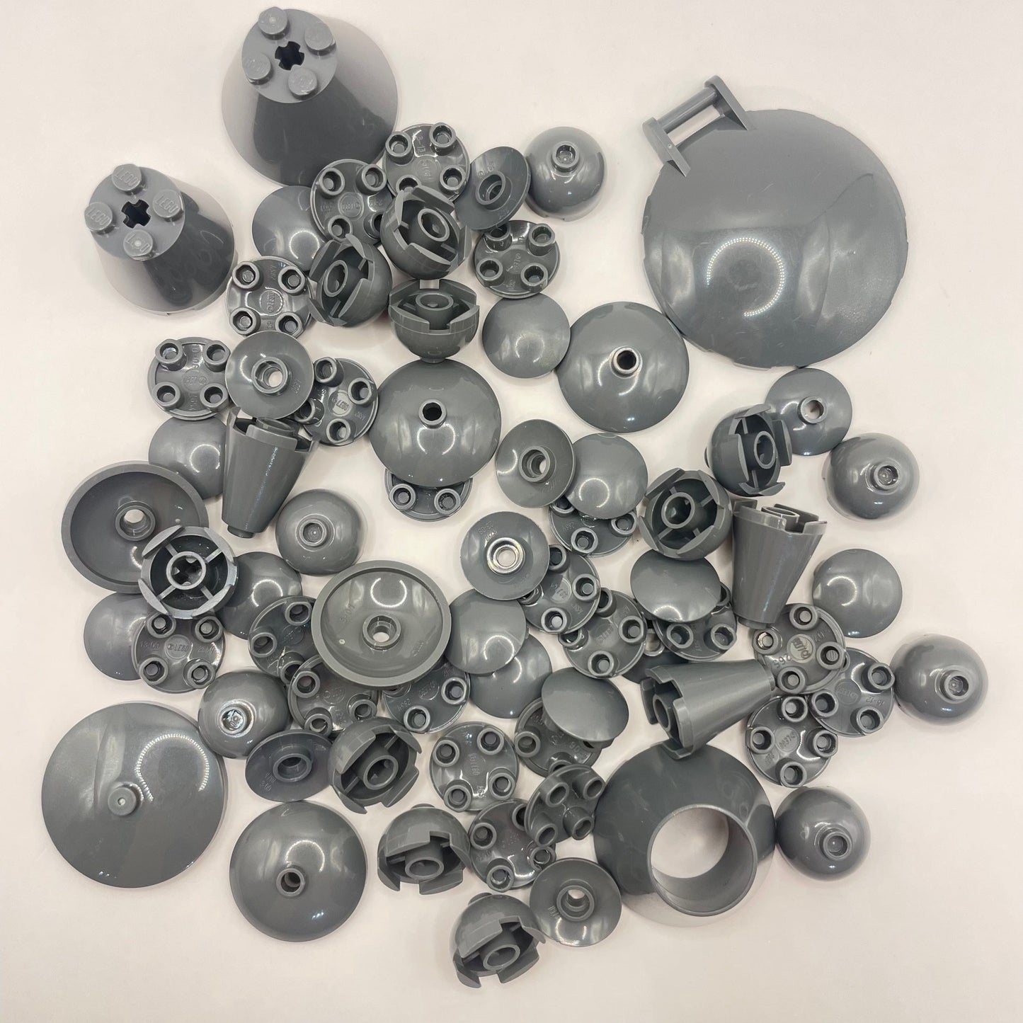 LEGO Round Slopes, Dark Bluish Grey, Approx. 45g