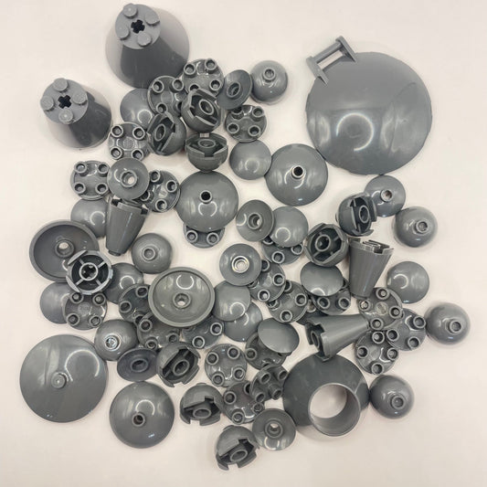 LEGO Round Slopes, Dark Bluish Grey, Approx. 45g