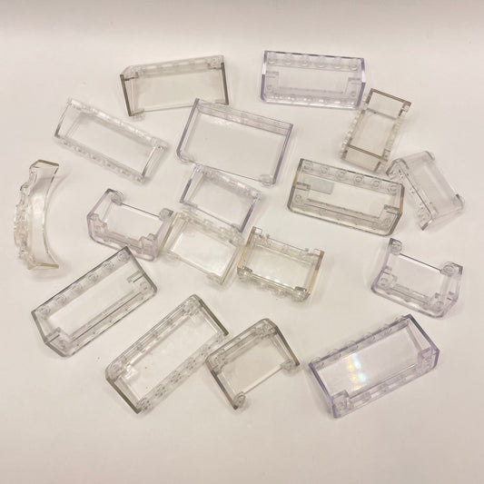 LEGO Transparent Clear, Windscreens, Vehicles (16 Pieces)