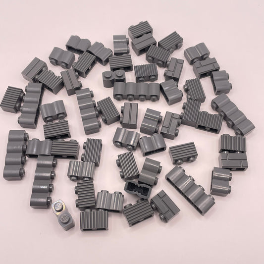 LEGO Textured Bricks, Building, Dark Bluish Grey, 55 Pieces