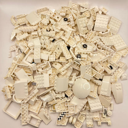 LEGO Mixed Vehicle Pieces, White, Approx. 475g