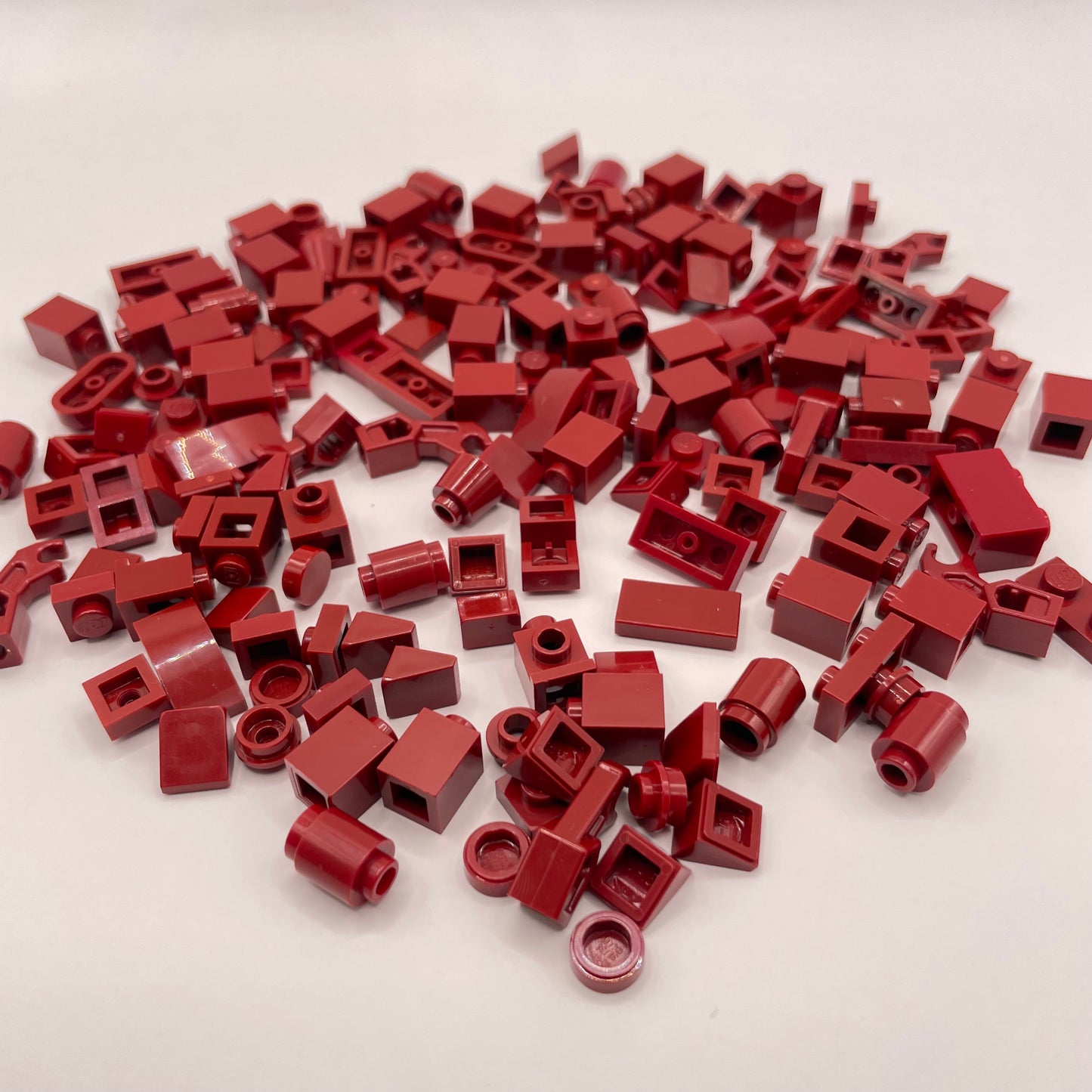LEGO Greebling, Dark Red, 160 Pieces