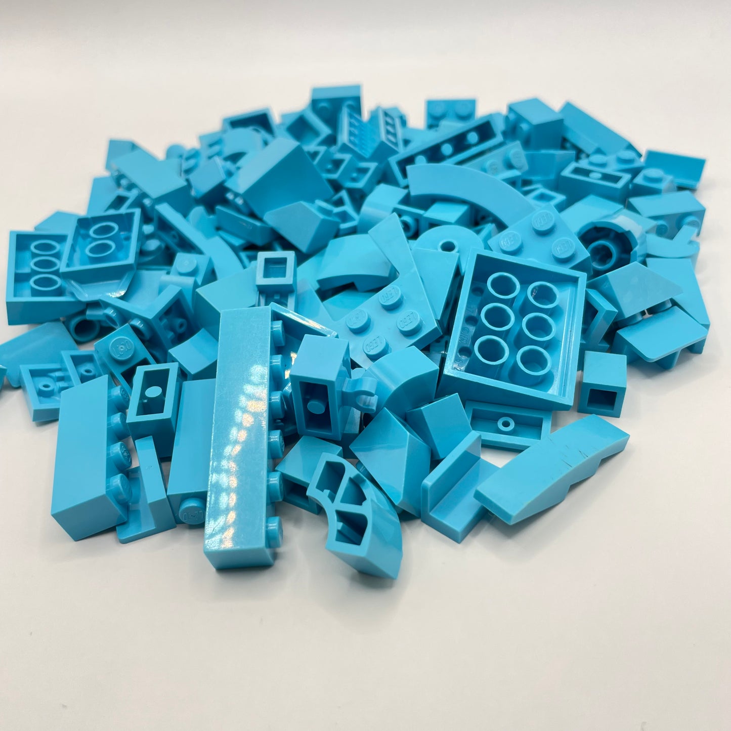LEGO Mixed Pieces, Medium Azure, Approx. 100g